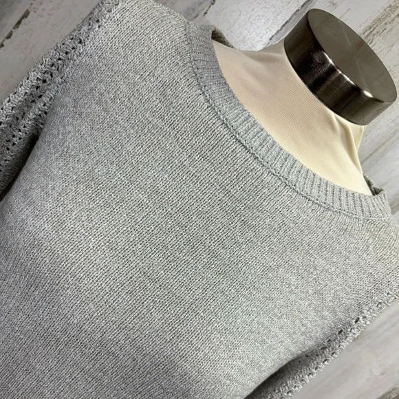 LOFT Crochet Sleeve Sweater - Picture 2 of 7